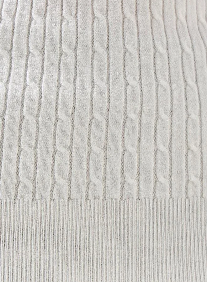 2Xtremz 2Xtremz Slim Fit Textured Round Neck Tricot Sweater