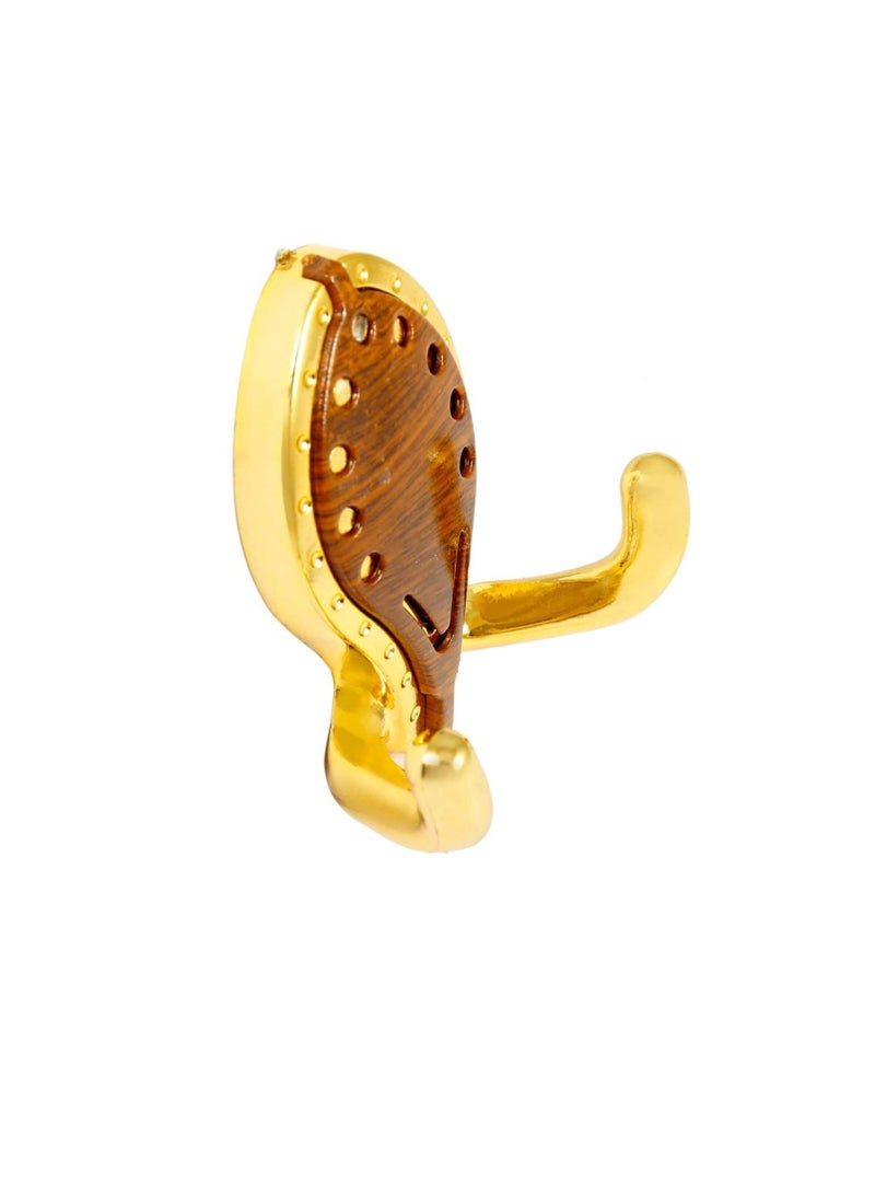 Plastic Wall Double Hook, Gold  - Image 2