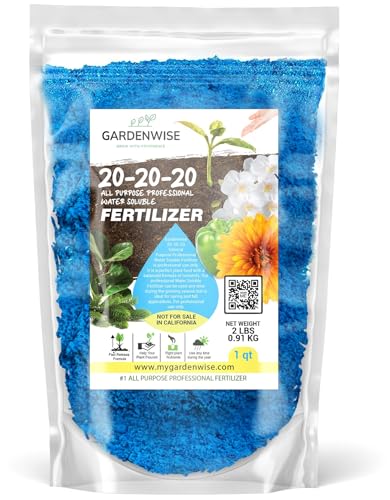 Gardenwise 20-20-20 Water-Soluble Fertilizer – Powder for Liquid Plant Food for Indoor & Outdoor Plants, Orchids, Vegetables, Lawns, Flowers – 20 20 20 Fertilizer 1 Quart (2 lbs) - Image 1