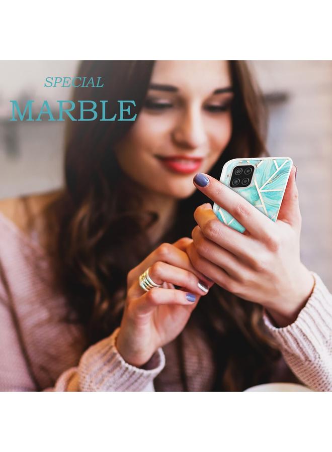 S-TOP Case For Samsung Galaxy A12 3D Electroplating Marble Pattern TPU Protective Case - Image 5