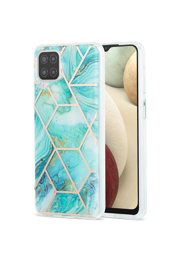 S-TOP Case For Samsung Galaxy A12 3D Electroplating Marble Pattern TPU Protective Case - Image 1