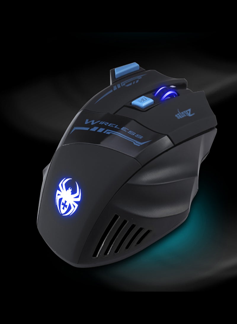 زيلوتس جهاز كمبيوتر بصري لاسلكي ZELOTES F14 LED 2.4 جيجا هرتز 2400 نقطة في البوصة 7 أزرار ألعاب لاسلكية أضواء تنفس ملونة للاعبي الألعاب المحترفين - Image 2