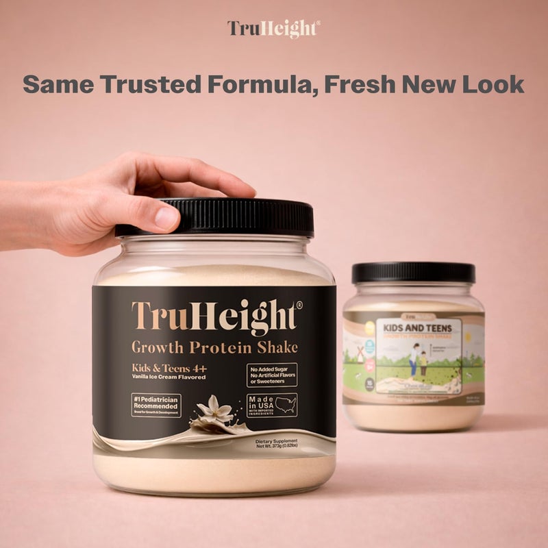 TruHeight Growth Protein Shake (Vanilla Ice Cream Flavor, Whey) Tall Nutrition for Natural Growth & Development - Protein Powder for Kids & Teens, Weight Gain Drinks - Picky Eater Vitamin, Ages 4+ - Image 3