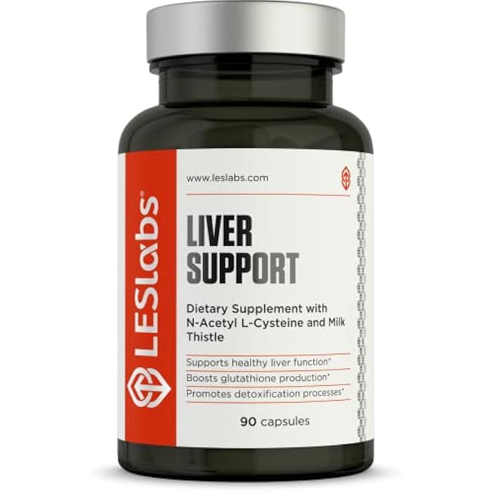 LES Labs Liver Support – Promotes Healthy Liver Function, Glutathione Production & Detoxification – Milk Thistle, NAC, ALA & Dandelion Extracts – Non-GMO Supplement – 90 Capsules - Image 1