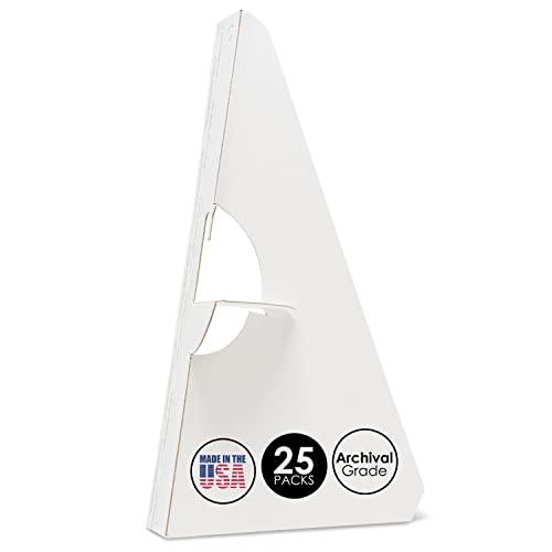 Lineco. Self Stick Easel Backs. Archival Quality, Sturdy, Fast and Easy to Use. 12 Inch Single Wing. Use for Photos, Signs, Crafts. (Pack of 25). White. - Image 1