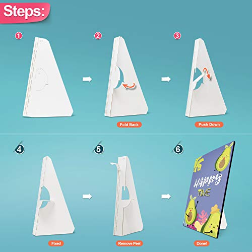 Lineco. Self Stick Easel Backs. Archival Quality, Sturdy, Fast and Easy to Use. 12 Inch Single Wing. Use for Photos, Signs, Crafts. (Pack of 25). White. - Image 4