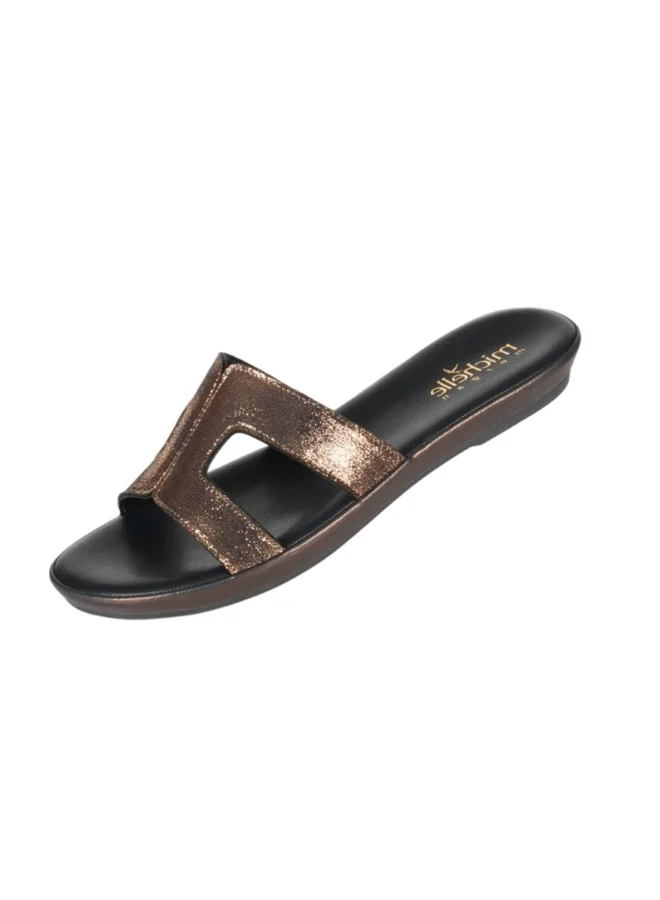 092-2971 Michelle Morgan Ladies Flat Slip on sandals 314RC679 Bronze