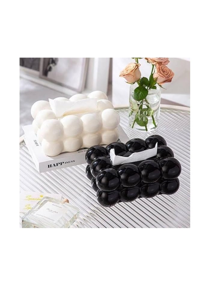 Bubbles Acrylic Tissue Box - Black - Image 5