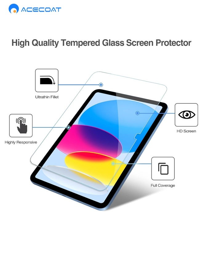 ACECOAT Screen Protector For Ipad A16 11th/10th Generation (11 Inch/10.9, 2025/2022), 9h Tempered Glass Film Guard ,Apple Pencil Support(1 Pack） - Image 4