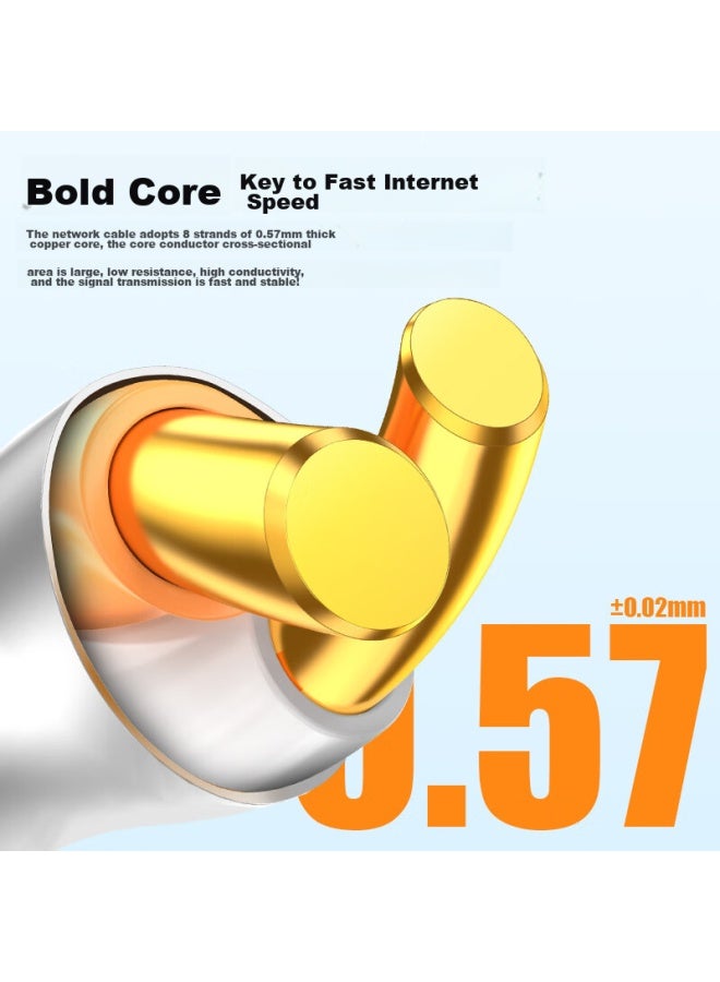 CHOSEAL Akihabara Cat6a Double-shielded Network Cable 10 Gigabit 0.57 Pure Copper Core Eco-friendly Non-toxic Box Cable 305 Meters Orange Qs6169clt305 - Image 2