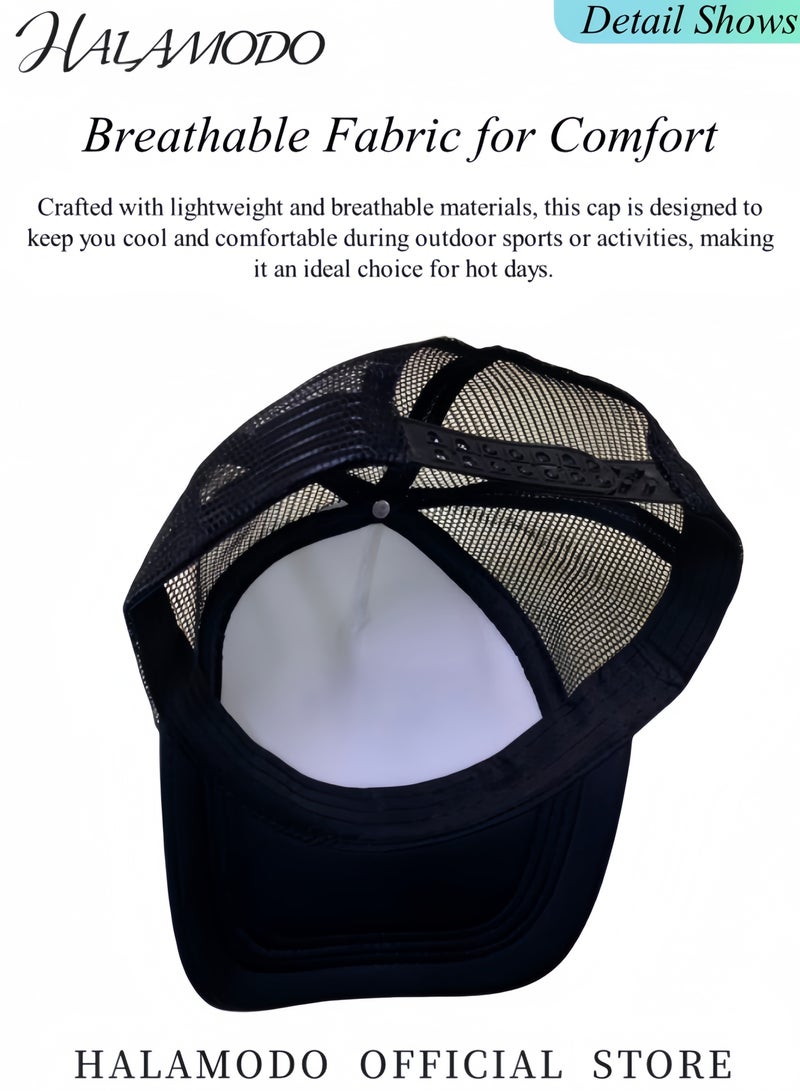 HALAMODO Baseball Cap Flatbrim  Baseball Hat with Sleek Design Hip Pop Adjustable Baseball Caps Quality Made Hat and Fitted Cap Suitable for Outdoor Sports - Image 3