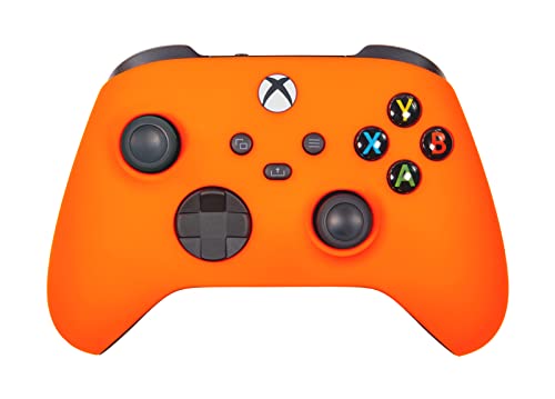 Crazy Controllerz Xbox One Series X S Custom Soft Touch Controller - Soft Touch Feel, Added Grip, Neon Orange Color - Compatible with Xbox One, Series X, Series S - Image 1