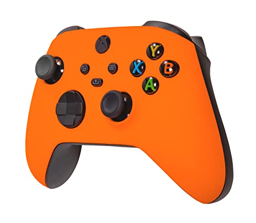 Crazy Controllerz Xbox One Series X S Custom Soft Touch Controller - Soft Touch Feel, Added Grip, Neon Orange Color - Compatible with Xbox One, Series X, Series S - Image 2