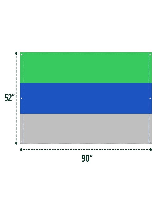 Flehomo Swing Set Replacement Tarp, 52 x 90 Inches Kids Playground Roof Canopy, Waterproof & UV Protection Playset Tarp Replacement (Green Blue Gray) - Image 2