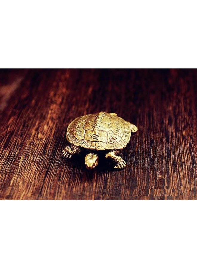 ALHBEJT Brass Turtle Brass Tortoise Statue Figure Home Office Decorative Ornament Collectible (1PCS) - Image 5