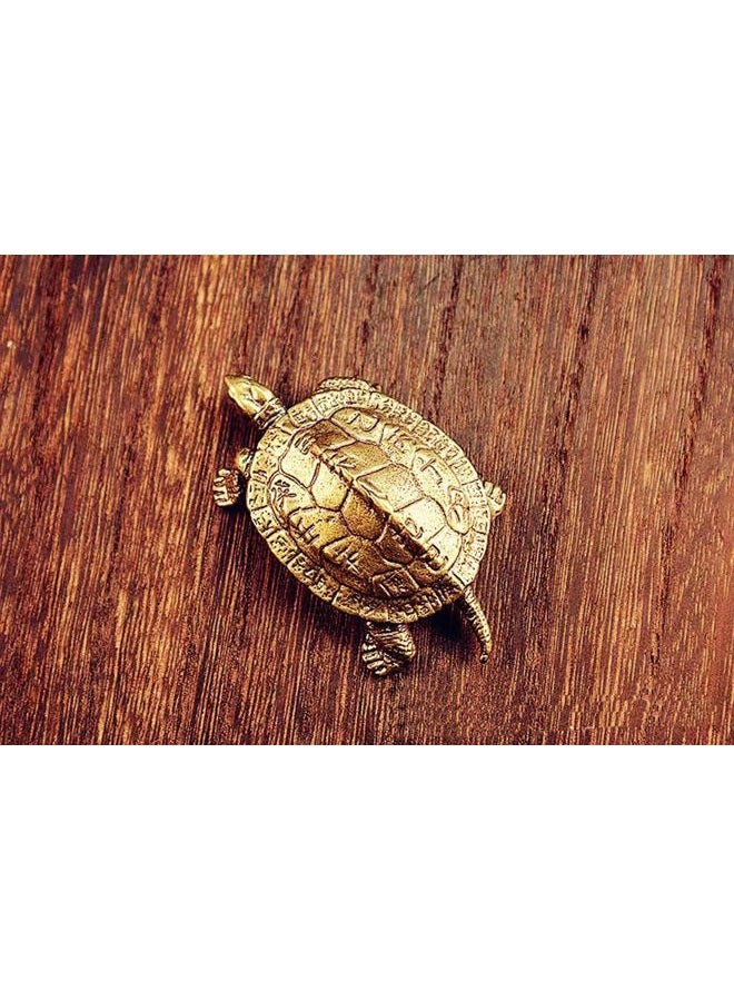 ALHBEJT Brass Turtle Brass Tortoise Statue Figure Home Office Decorative Ornament Collectible (1PCS) - Image 2