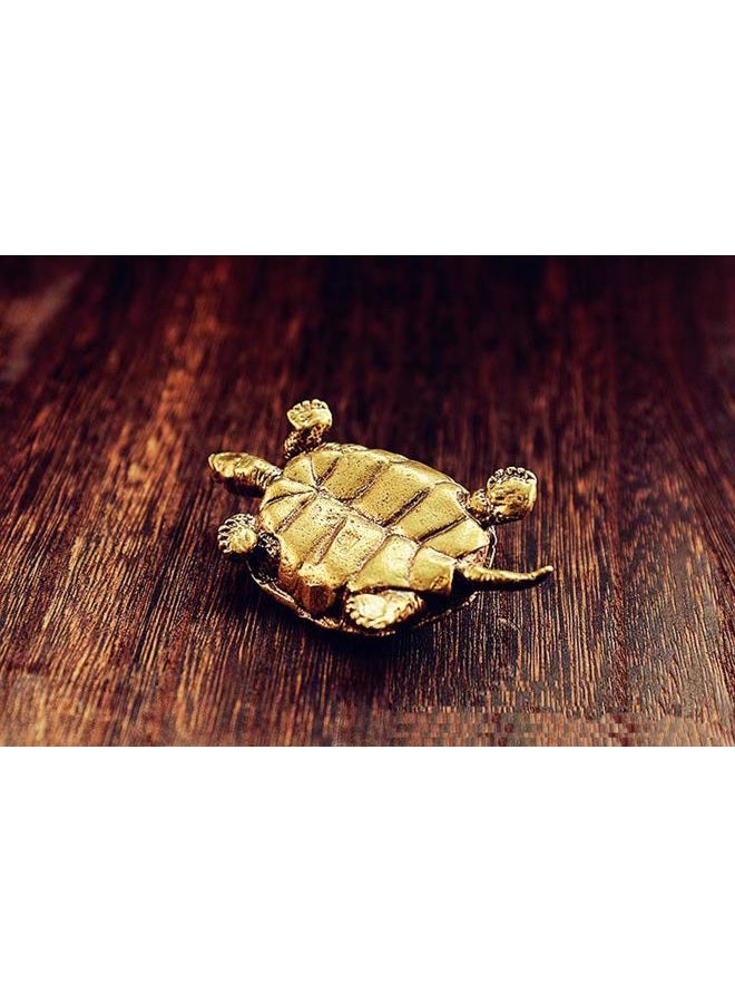 ALHBEJT Brass Turtle Brass Tortoise Statue Figure Home Office Decorative Ornament Collectible (1PCS) - Image 4
