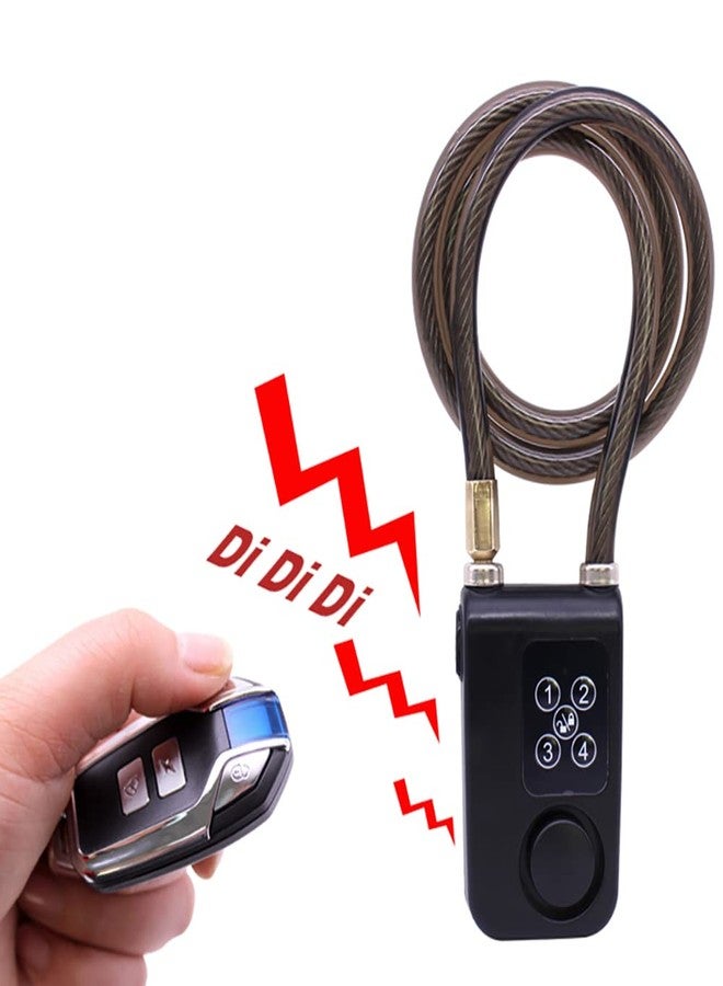 Mengshen Bike Lock with Remote Control, Anti-Theft Vibration Alarm with 31 Inch Cable Length, IP55 Waterproof for Bicycle Motorcycle Door Fence Gate Scooter Baby Stroller (Black) - Image 3