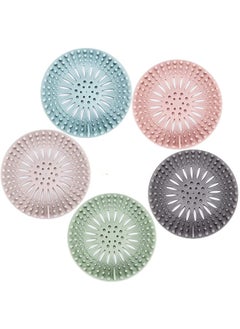Trifecta Trifecta Shower Drain Hair Catcher Shower Drain Cover Silicon Shower Drain Hair Trap Universal Hair Stopper for Shower Drain Bathroom Bathtub Kitchen Sink tub Draining Hair Extensions Pack 5  - Image 1