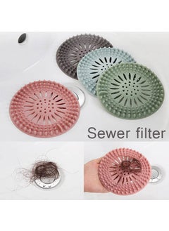 Trifecta Trifecta Shower Drain Hair Catcher Shower Drain Cover Silicon Shower Drain Hair Trap Universal Hair Stopper for Shower Drain Bathroom Bathtub Kitchen Sink tub Draining Hair Extensions Pack 5  - Image 2