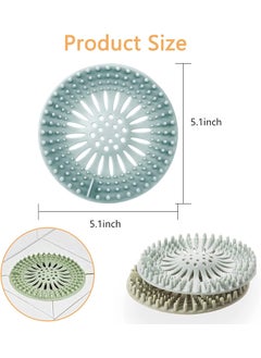 Trifecta Trifecta Shower Drain Hair Catcher Shower Drain Cover Silicon Shower Drain Hair Trap Universal Hair Stopper for Shower Drain Bathroom Bathtub Kitchen Sink tub Draining Hair Extensions Pack 5  - Image 5
