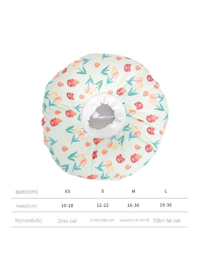 Cat Cone Collar,Cute Waterproof Cat Recovery Collar,Anti-Bite Lick Wound Healing Safety Elizabethan e Collar for Cats