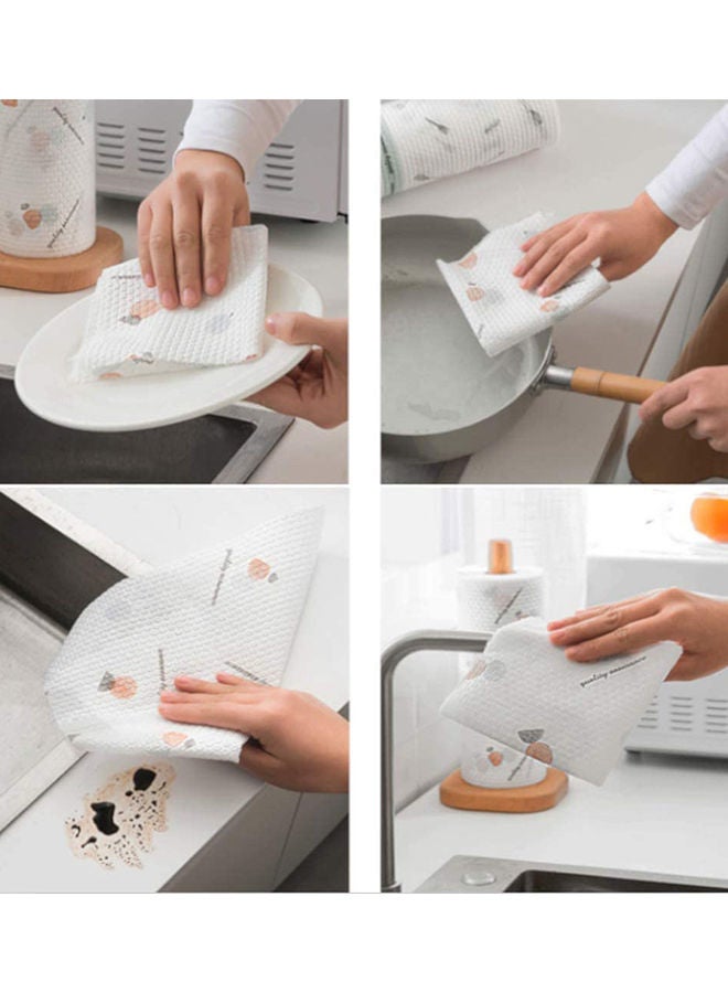 NIBEMINENT 3-Rolls Disposable Cleaning Towel With Wall-Mount Holder Multicolour 25x18x18cm - Image 4