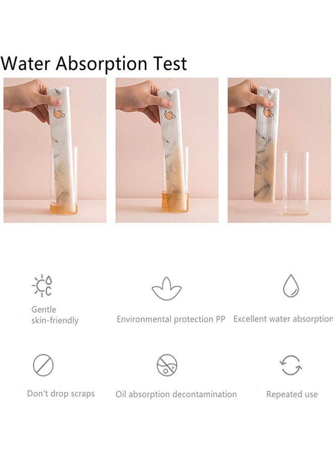 NIBEMINENT 3-Rolls Disposable Cleaning Towel With Wall-Mount Holder Multicolour 25x18x18cm - Image 5