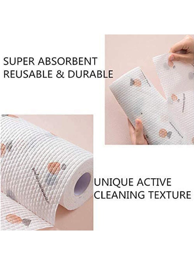 NIBEMINENT 3-Rolls Disposable Cleaning Towel With Wall-Mount Holder Multicolour 25x18x18cm - Image 2