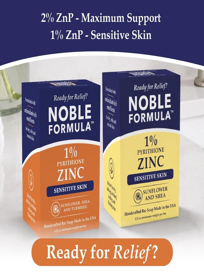 Noble Formula 1% Pyrithione Zinc Soap Bar with Sunflower Oil, Shea Butter & Turmeric – Face, Body & Scalp Gentle Cleansing Bar for Uneven Tone & Sensitive Skin – Vegan, Handmade in the USA, 3.25 oz - Image 3