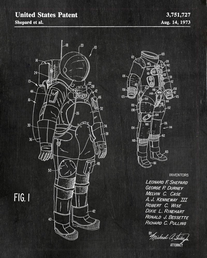 ArtCantHurtU Space Decor Gifts - Outer Space Themed Bedroom Decorations - 6 (8x10 inch) UNFRAMED Wall Art Prints - Astronaut Geek Aerospace Engineering Science Lovers - Kids Room Patent Blueprint NASA - Image 3