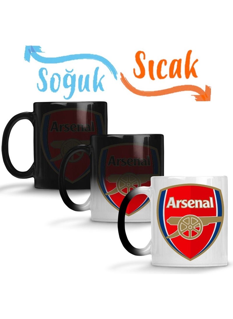Baskı Dükkanı Print Shop Arsenal Logo Magic Mug Porcelain 
