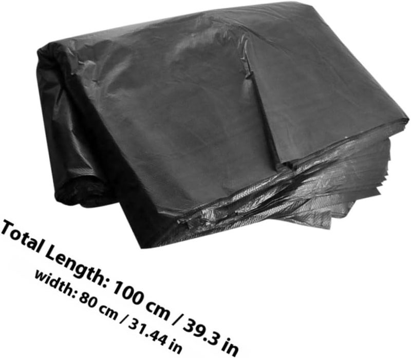 Heavy Duty Large Trash Bags 50Pcs 80X100Cm Black Contractor Kitchen Garbage Bags for 100L Outdoor Commercial Waste Collection - Image 2
