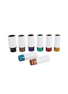 LAWAZIM Lug Nut Socket Set -8 Piece- CR-MO Steel, Metric Sizes 15-27mm, Double-Sided, Plum-Shaped Thread Design, Hex Nut Extractor, Rusted & Damaged Lug Remover, Locking Lug Tool with Storage Case  - Image 4