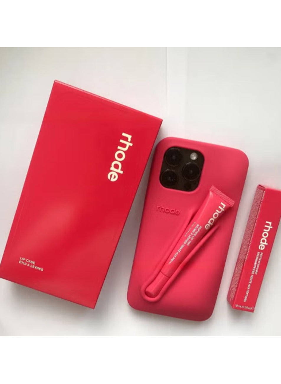 Silicone Lip Holder for Cell Phone, Lip Gloss Adhesive Sleeve for Phone, Lip Holder Stick-on Phone Case, Back Stick On Holder for iPhone Phones