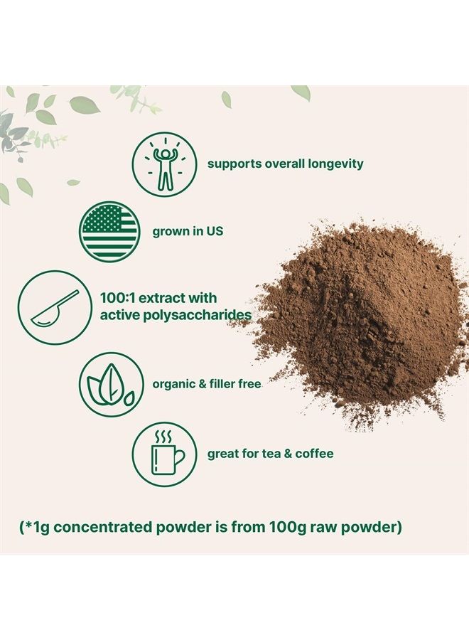 Micro Ingredients Sustainably US Grown, Organic Reishi Mushroom Powder, 8 Ounce, Pure Reishi Supplement 100:1 Extract, Retains Active Polysaccharides, Supports Longevity, Immune System & Antioxidant - Image 3