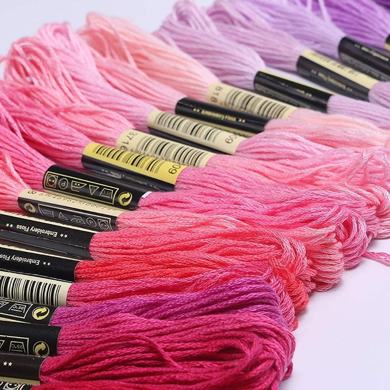 LOVIMAG Embroidery Thread Floss 140 Colors Skeins Friendship Bracelet String Making Bracelets Cross Stitch Kit Supplies Thin Yarn Sewing Patterns Cotton Strings Crochet Braces Wrap Rainbow Crafts - Image 5