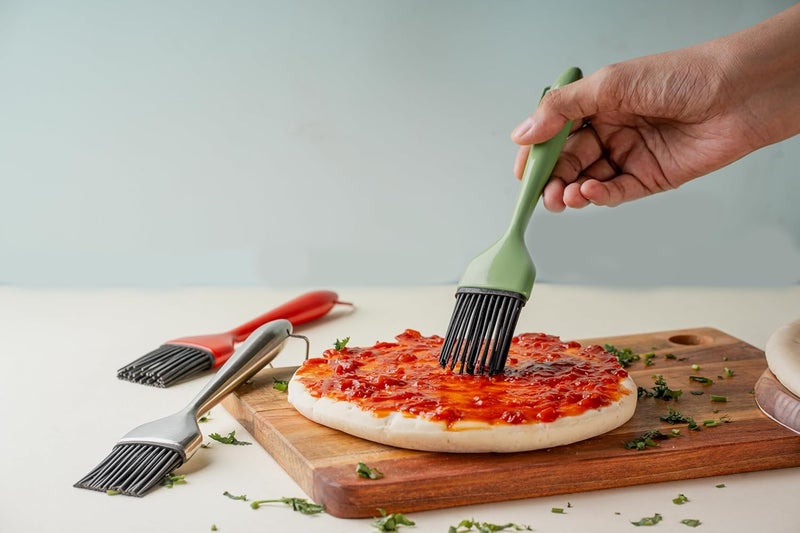 Clazkit Silicone Basting Brush, Stainless Steel Basting Brush with Silicone Bristles for BBQ/Grilling/Pastry/Turkey Baster, BPA Free -Black - Image 3