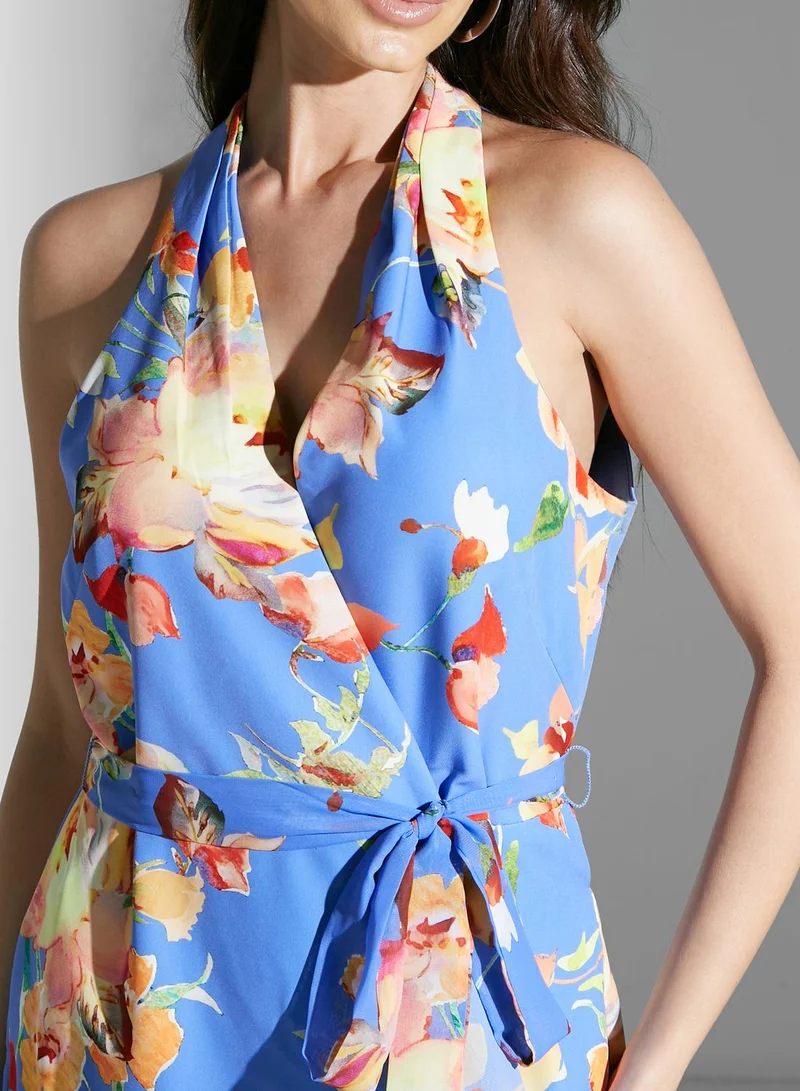 Adrianna Papell Floral Ruffle Dress