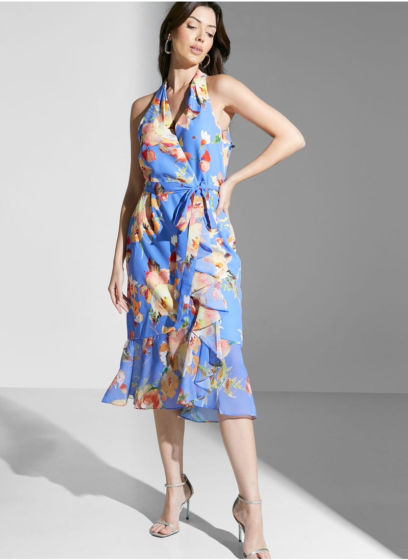 Surplice Neck Floral Printed Dress - pzsku/Z763A5A7AD4BFE08099C5Z/45/_/1698977283/55f902c1-9b78-4035-82c0-88af2dbf6557