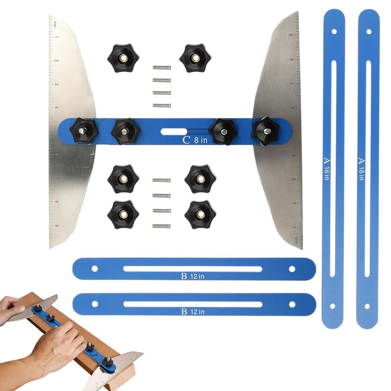Multi Functional 11 60 Inch Adjustable Folding Ruler Stair Measuring Tool Precision Layout Gauge - Image 2