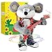 Marsjoy Rocking Dancing Mouse Plush Toy Singing Music Twisting Body Plush Stuffed Animals Rocking Punk Crazy Cool Guitar Mouse Perfect Christmas Birthday New Year for Kids - Image 2