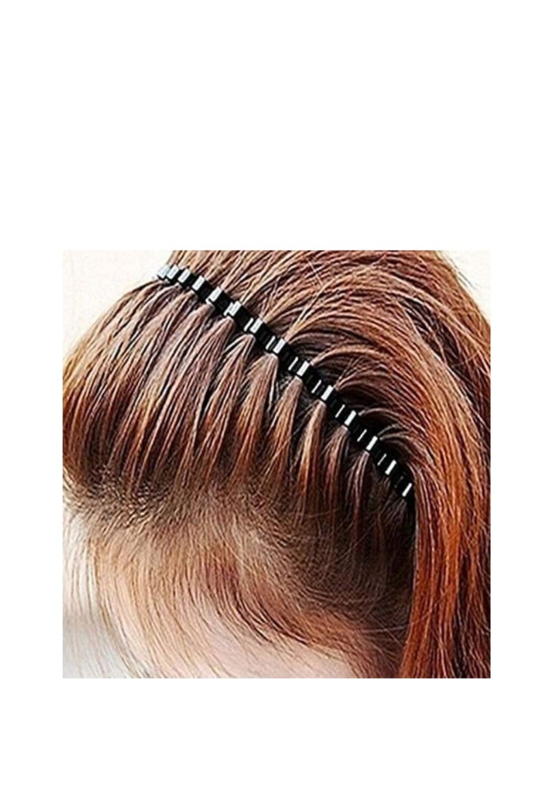 رباط رأس رياضي معدني أسود للرجال والنساء – رباط للشعر الطويل - Image 2