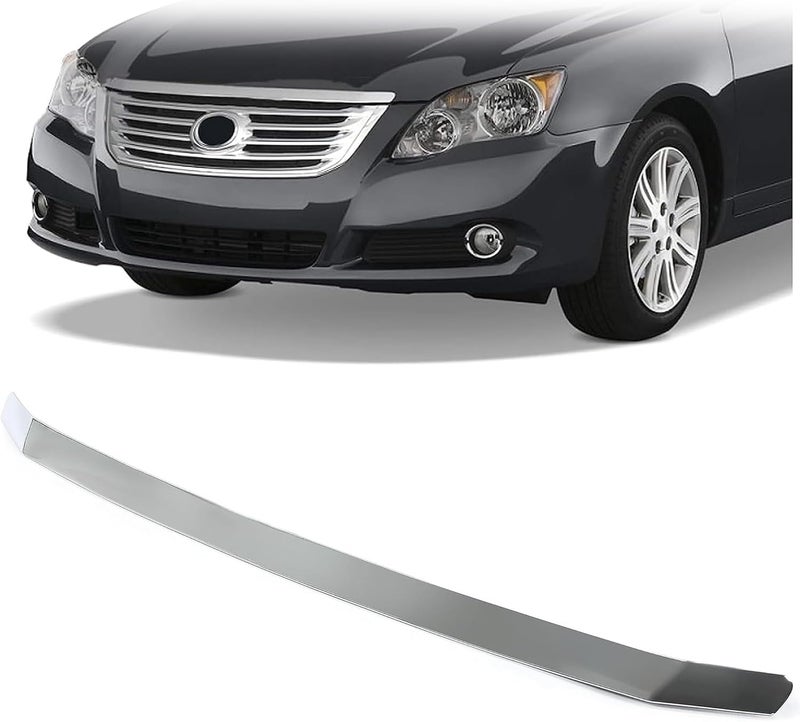 ECOTRIC Chrome Front Grille Hood Trim Molding Compatible with 2005 2006 2007 2008 2009 2010 Avalon Replacement for TO1235100 75770AC010 Budget global standard quality - Image 1