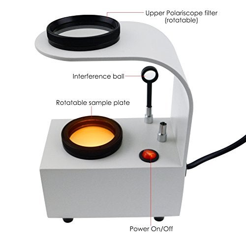GAIN EXPRESS Bench Type Polariscope LED Light with Glass Rotatable Filters Moissanite,Gemstone,Amethyst,Diamonds - Image 4