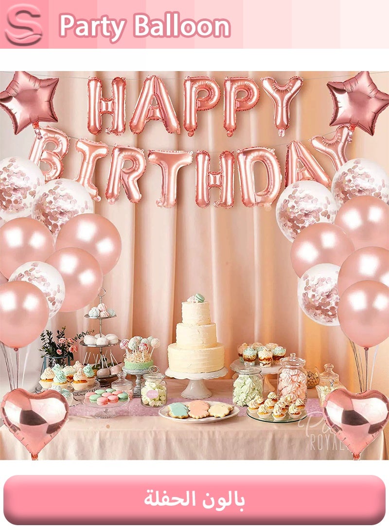 Serinovia Decorative Party Happy Birthday Balloons Supplies High-quality Foil Party Birthday Decoration Balloon Set - Image 3