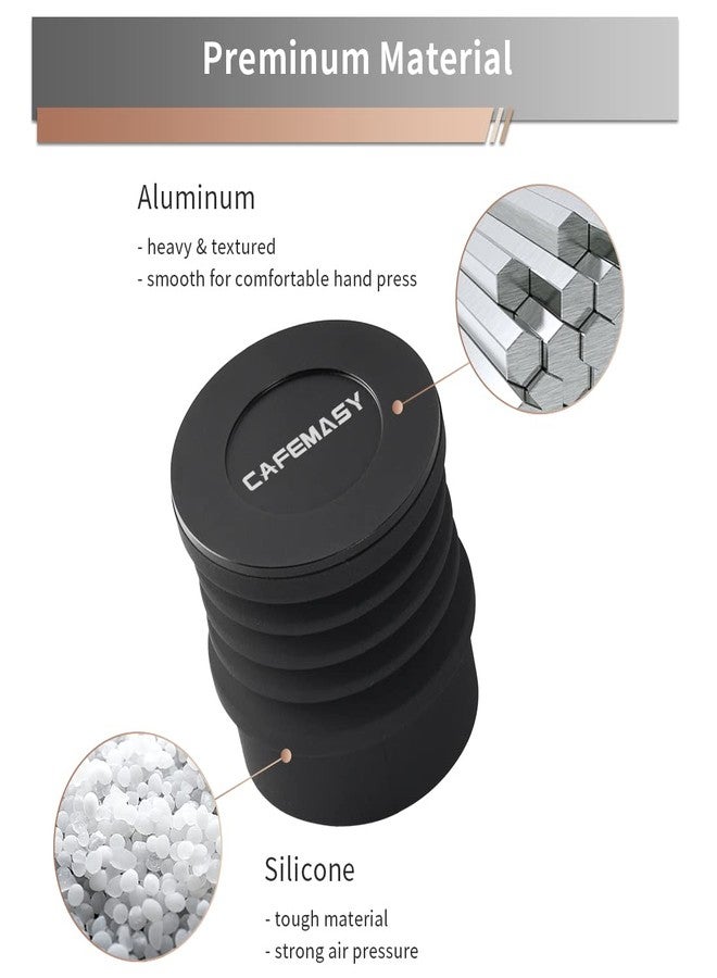 CAFEMASY Espresso Coffee Grinder Single Dose Hopper with Silicone Bellow Air Blower Blaster for Blow Out Residual Coffee Grinds Compatible for Mazzer Niche Zero Mahlkonig EK43 Fiorenzato Grinder - Image 5