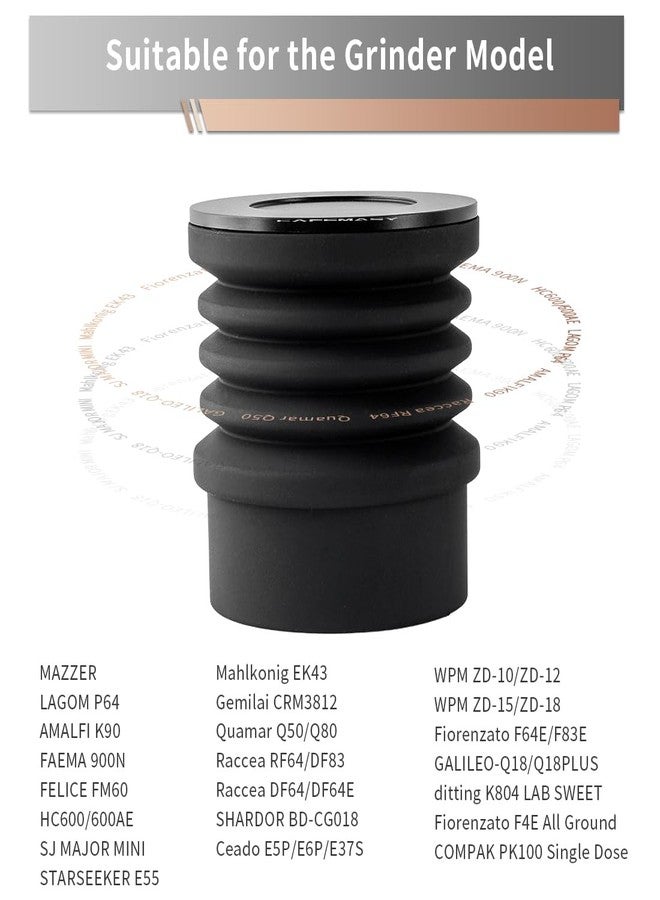 CAFEMASY Espresso Coffee Grinder Single Dose Hopper with Silicone Bellow Air Blower Blaster for Blow Out Residual Coffee Grinds Compatible for Mazzer Niche Zero Mahlkonig EK43 Fiorenzato Grinder - Image 3