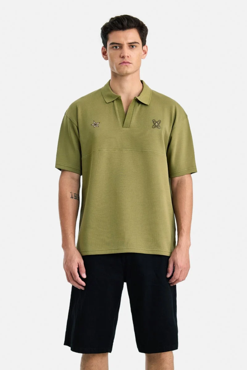 SNITCH Green Graphic Half Sleeve Oversized Streetwear T-Shirt