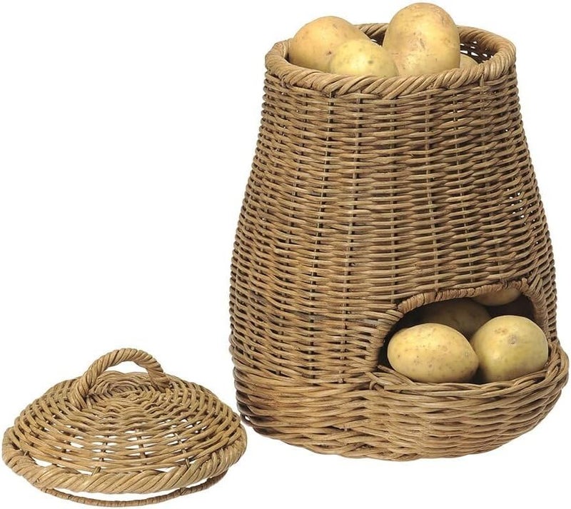 Kouboo KOUBOO 1020028 Wicker Onion Potato Basket Medium Brown  - Image 4